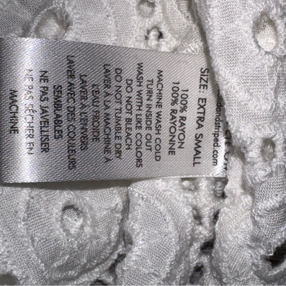 NWT Solid & Striped x REVOLVE Kai white Brule Leaf Eyelet maxi dress size xsmall - Picture 11 of 14